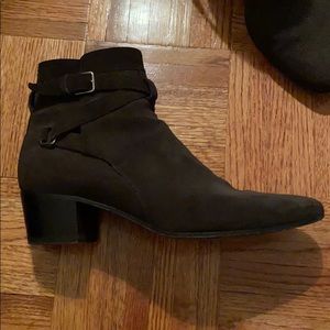 Saint Laurent west jodhpur boot suede